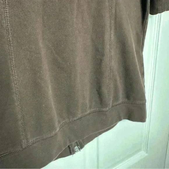 Reitmans Sweatshirt Hooded 1/2 Sleeves Brown Size Small - Picture 15 of 16